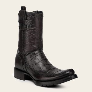 Bota urbana en piel genuina de alligator para caballero