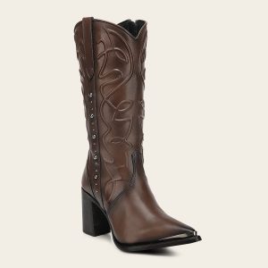 Bota casual en piel genuina de becerro para dama