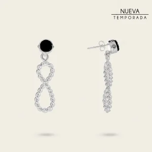 Aretes en piel genuina de mantarraya para dama