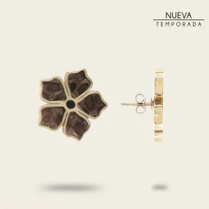 Aretes en piel genuina de pitón para dama