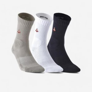 Calcetines media caña para skateboard SK100 pack de 3