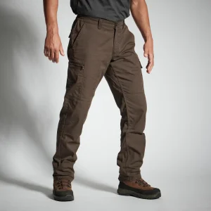 Pantalón Cargo Hombre Solognac Steppe 300 Marrón Resistente Multibolsillos