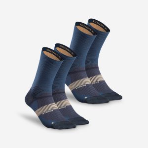 Calcetines altos de montaña y trekking anti-rozaduras 2 pares Quechua MH520